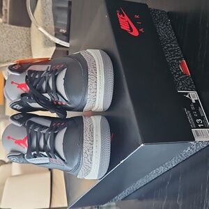 Air Jordan 3 Retro Black Cement Sneakers